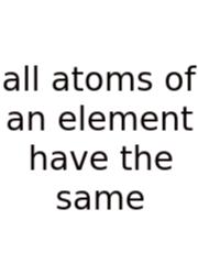 All Atoms Of An Element Have The Same