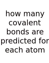 How Many Covalent Bonds Are Predicted For Each Atom