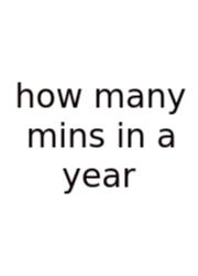 How Many Mins In A Year