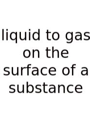 Liquid To Gas On The Surface Of A Substance