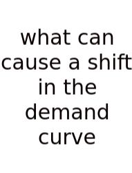 What Can Cause A Shift In The Demand Curve