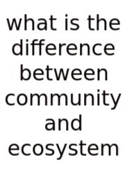 What Is The Difference Between Community And Ecosystem
