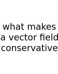 What Makes A Vector Field Conservative
