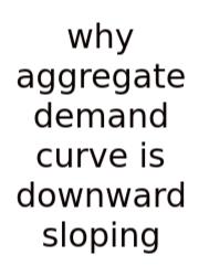 Why Aggregate Demand Curve Is Downward Sloping